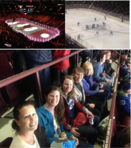 Sweor på hockeymatch